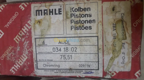 Cylindrie Audi diametre alésage 75,51 