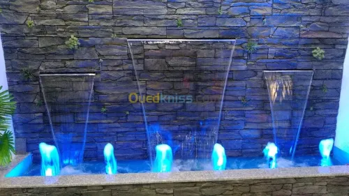 تصميم  الشلالات ، ونافورة المياه.fontaine et jet d'eau