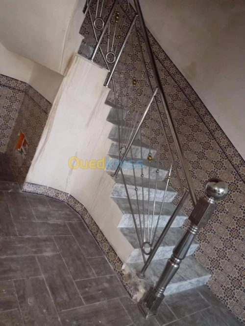 Rampe d'escaliers en inox