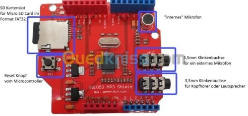 VS1053B MP3 Module Stereo Audio Player arduino 