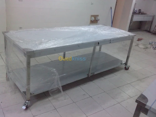 chariot de volaille et table en inox @
