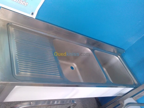 chariot de volaille et table en inox @