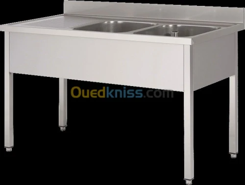 chariot de volaille et table en inox @