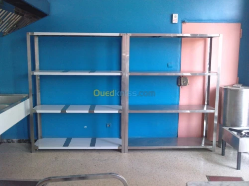 chariot de volaille et table en inox @