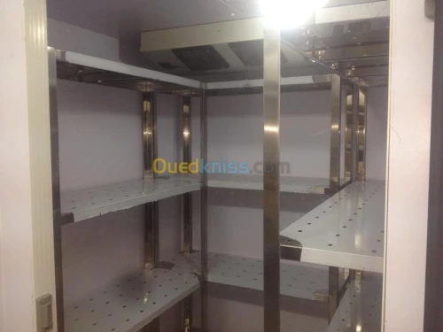 chariot de volaille et table en inox @