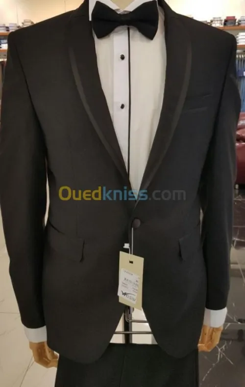 Costume smoking noir mat lot de 7