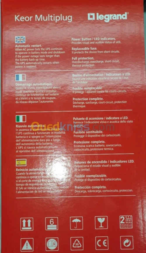 Legrand KEOR 800 VA Multiprise Onduleur multiplug UPS AVEC Stabilisateur