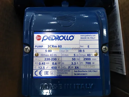 Pompe à eau PEDROLLO silencieuse made in italy