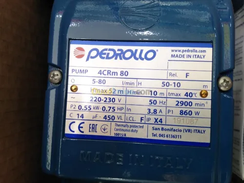 Pompe à eau PEDROLLO silencieuse made in italy
