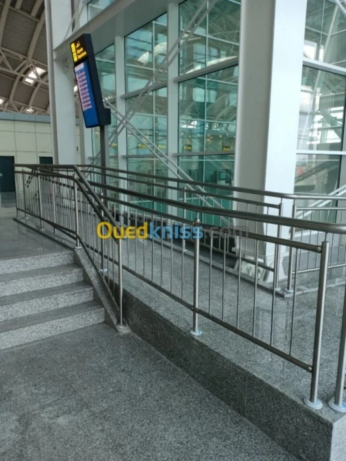 Rampe d'escalier en inox