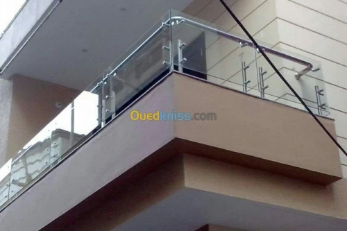 Rampe d'escalier en inox