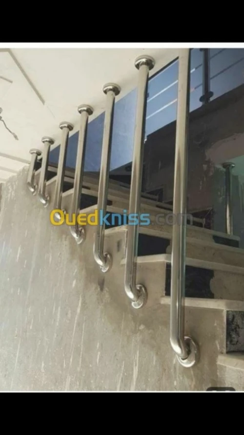 Rampe d'escalier en inox