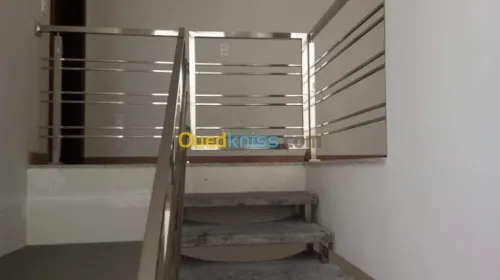 Rampe d'escalier en inox