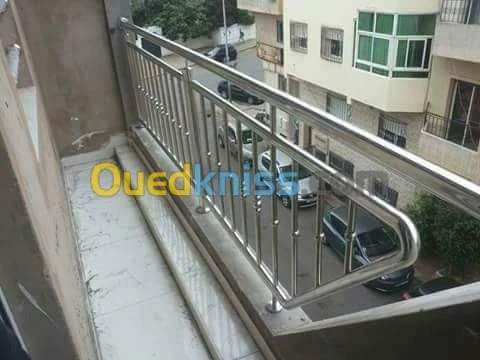 Rampe d'escalier en inox