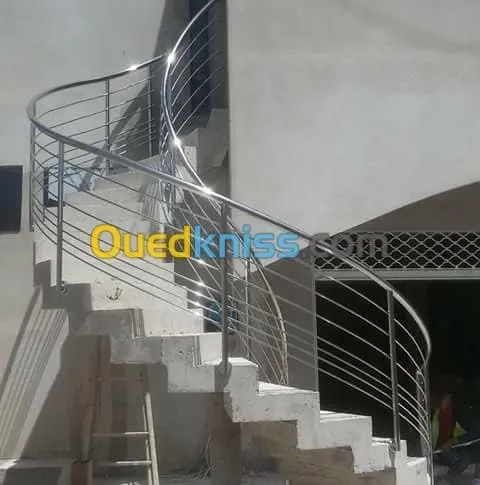 Rampe d'escalier en inox