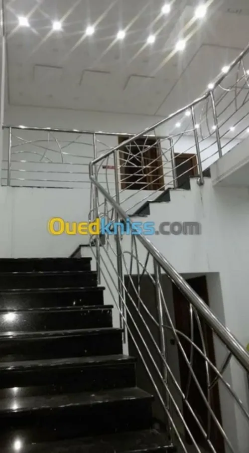 Rampe d'escalier en inox