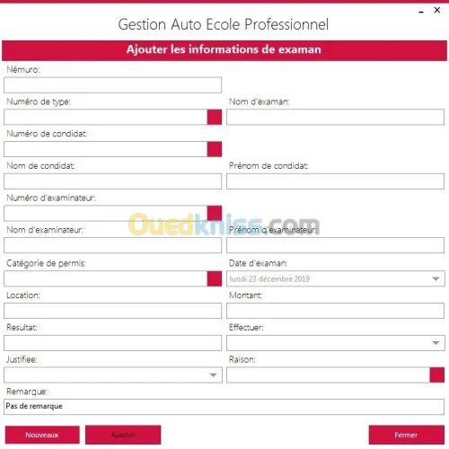 Gestion Auto Ecole Professionnel 