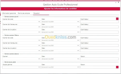Gestion Auto Ecole Professionnel 
