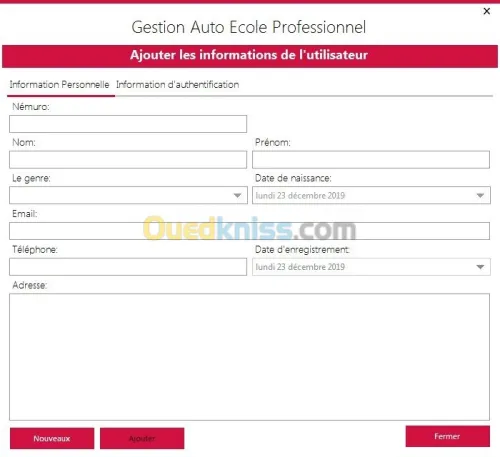 Gestion Auto Ecole Professionnel 