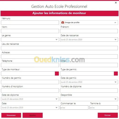Gestion Auto Ecole Professionnel 