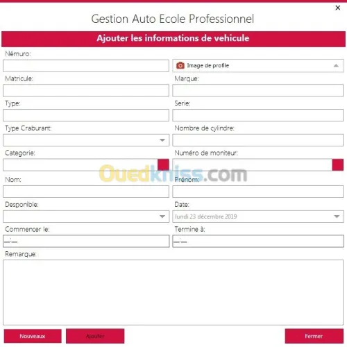 Gestion Auto Ecole Professionnel 