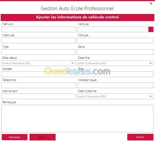 Gestion Auto Ecole Professionnel 