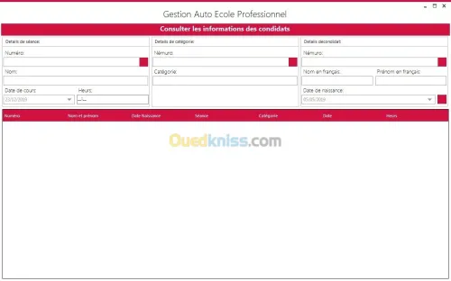 Gestion Auto Ecole Professionnel 