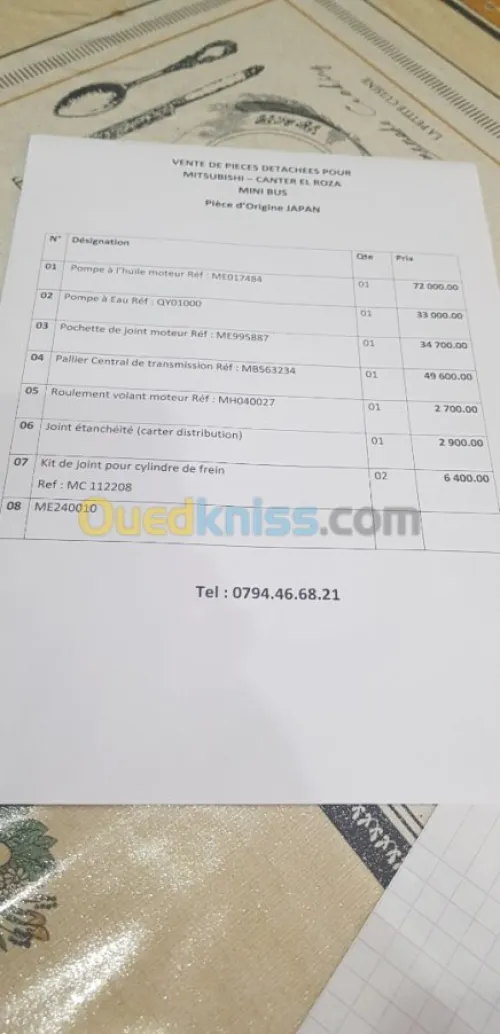 Mitsubishi rosa bus/camion piece 