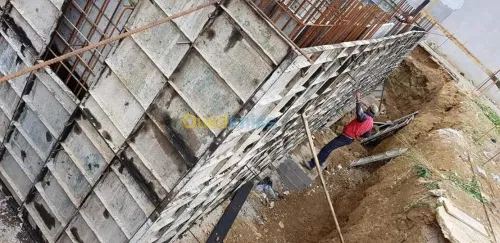 Coffrage voile mûr de soutènem