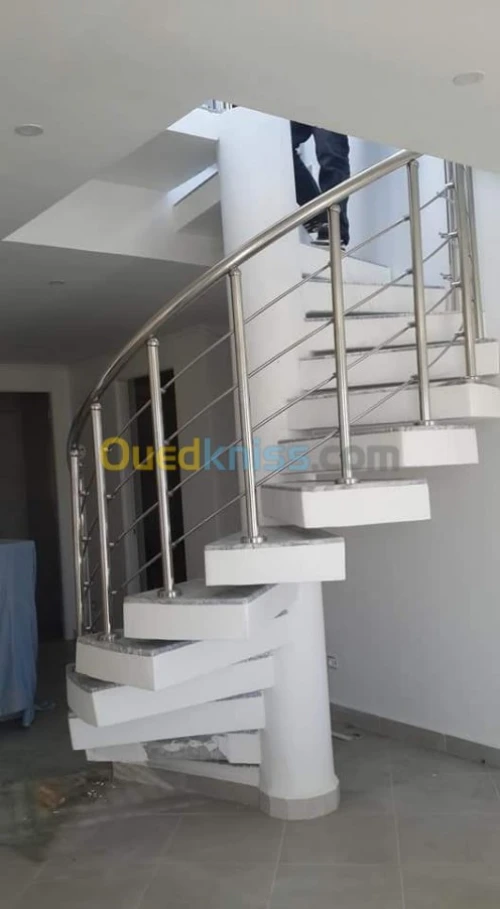 Rampe d'escalier en inox