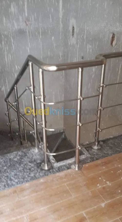 Rampe d'escalier en inox