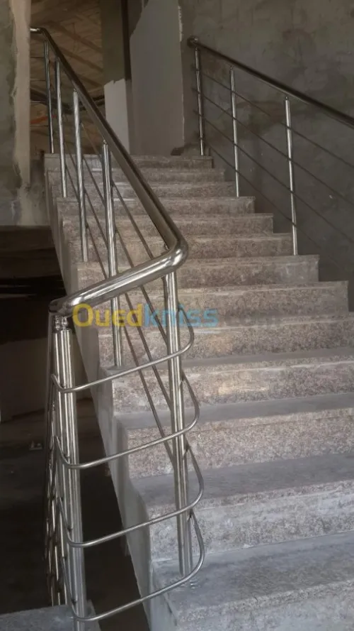 Rampe d'escalier en inox