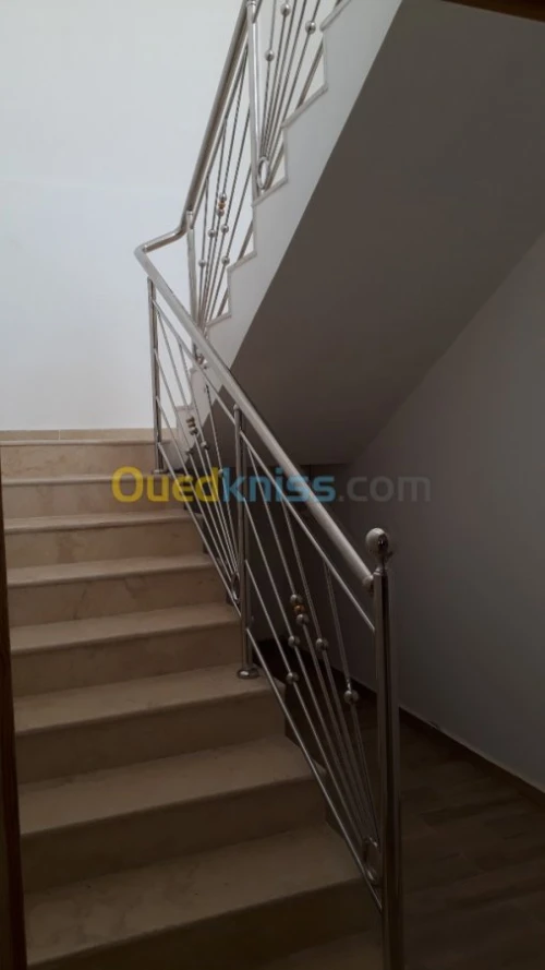 Rampe d'escalier en inox