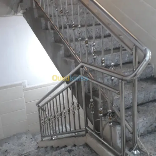 Rampe d'escalier en inox