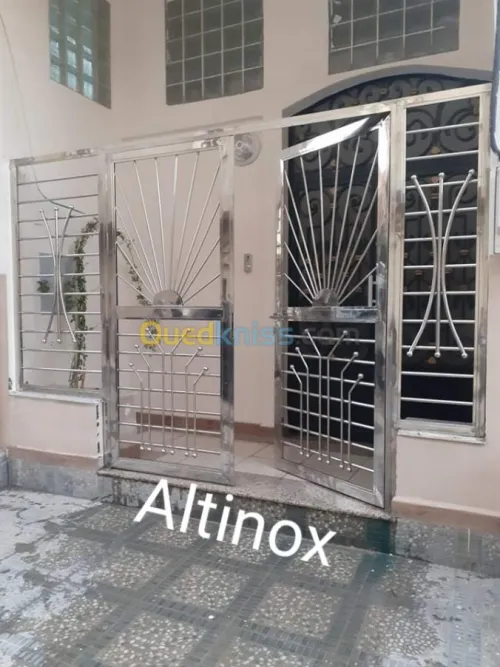 Rampe d'escalier en inox
