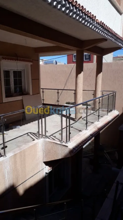 Rampe d'escalier en inox