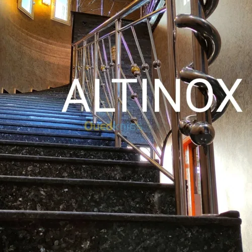 Rampe d'escalier en inox