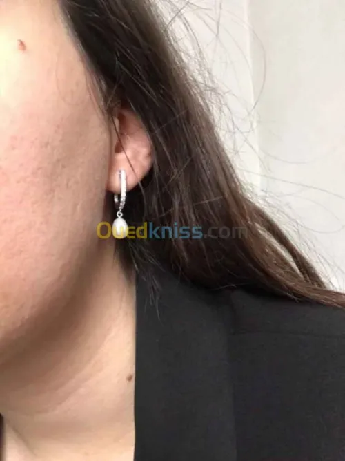 Boucles en argent et perles naturelles