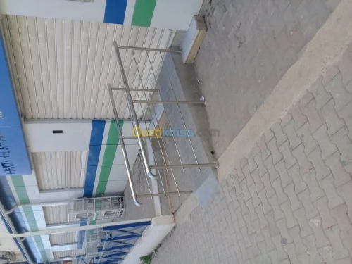 garde corps rampe d'escalier inox/verr