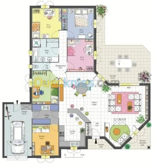 conception architecturale ,plan en 3D