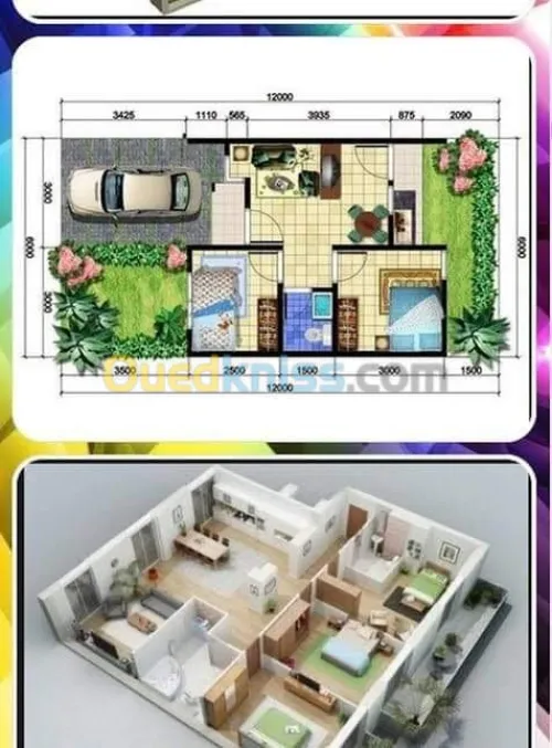 conception architecturale ,plan en 3D