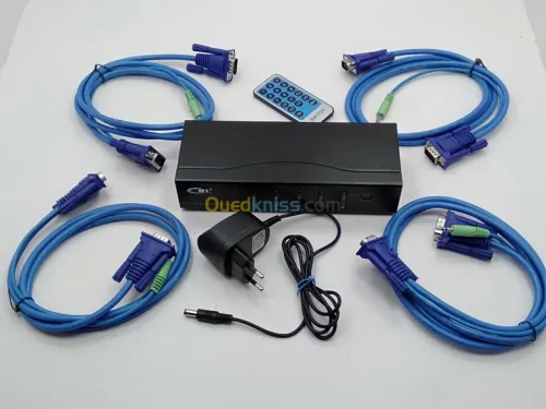 Switch VGA 4Sorties Audio+télécommande