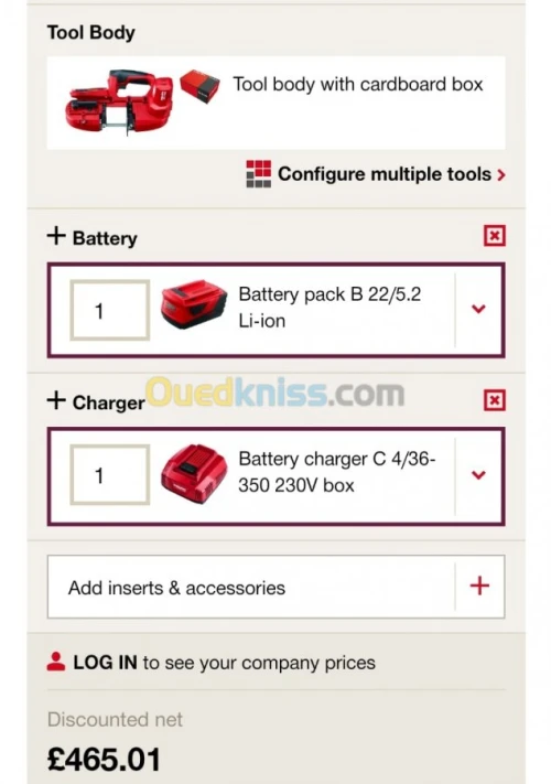  HILTI Scies à ruban sans fil + 6 scie