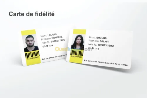 Impression badges PVC Carte fidelite 