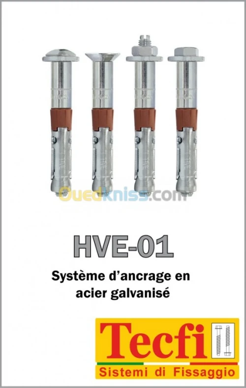 Cheville d’ancrage en acier zingué