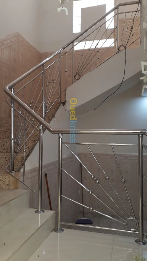 Rampe d'escalier en inox 