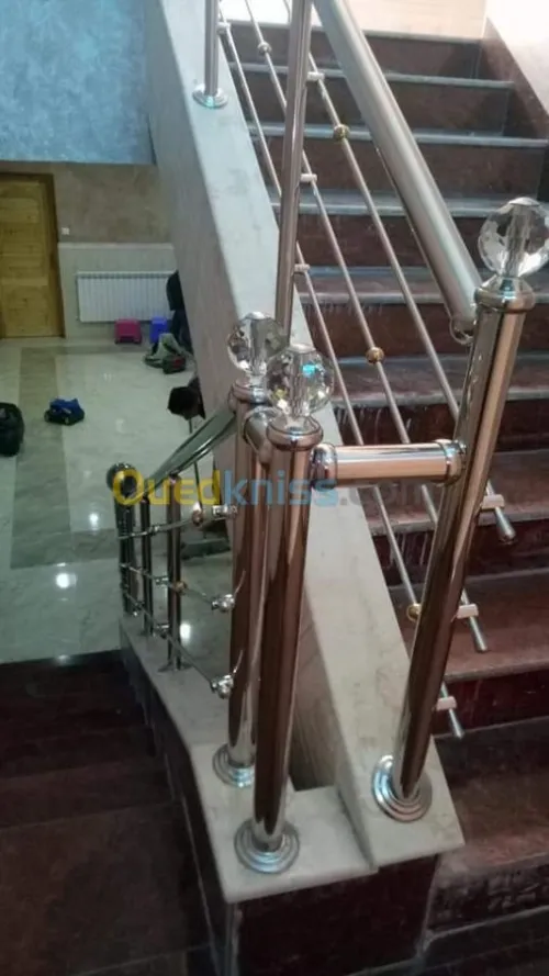 Rampe d'escalier en inox 