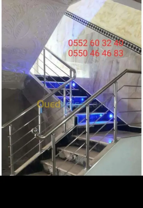 Rampe d'escalier en inox 