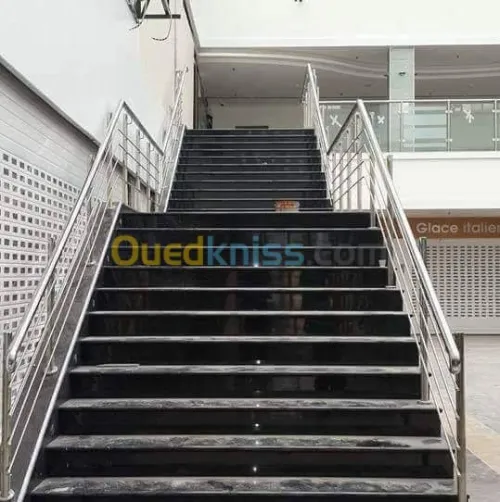 Rampe d'escalier en inox 