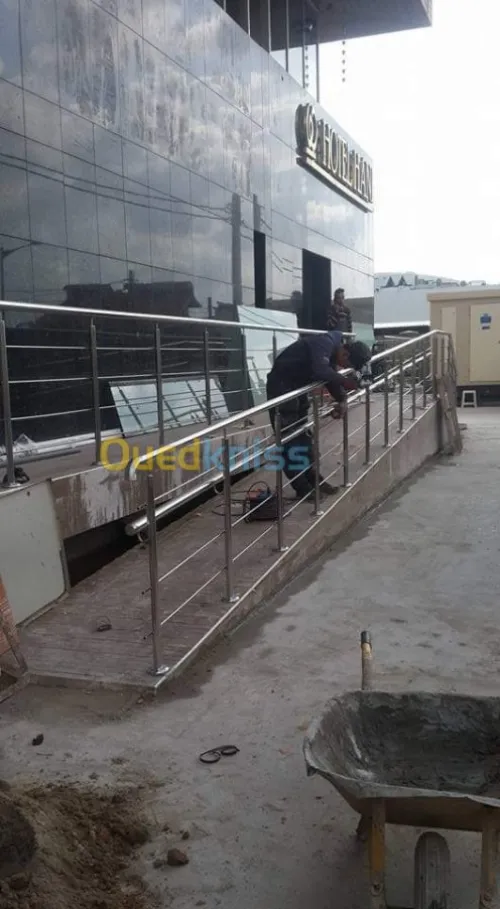 Rampe d'escalier en inox 